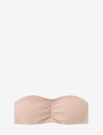 MANGO Bandeau Top - LIGHT BEIGE - M