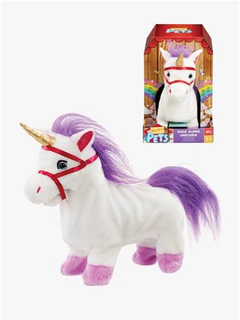 Happy Pets Walking Along Unicorn