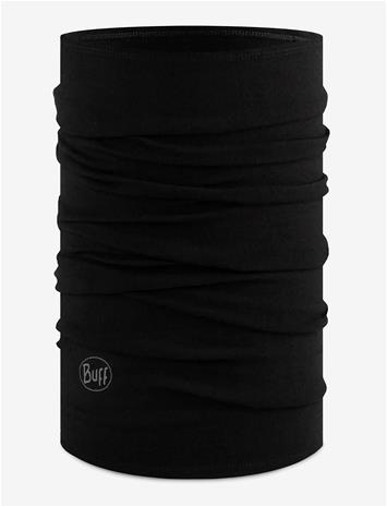 Buff Midweight Merino Wool Neck Warmer solid black, Urheiluasusteet