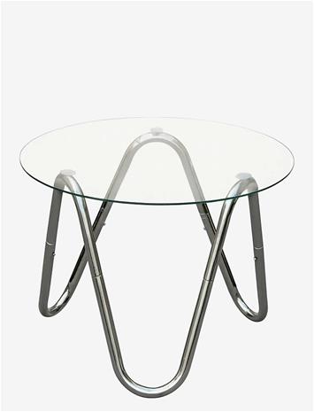 Leitmotiv Side Tabel Ventana Round - Silver - Ø 50 CM