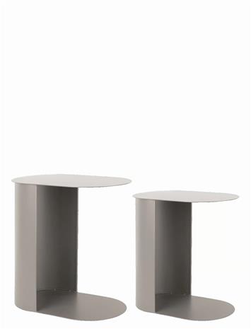 Leitmotiv Side Table Set Riqueza Oval - Grey - H48CM