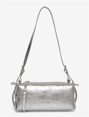 MSGM Printed Leather Hand Bag - Silver - ONE SIZE