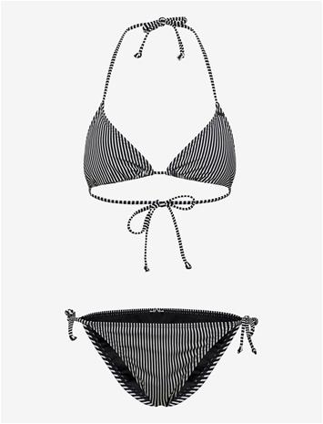 O'NEILL Essentials Capri Bondey Bikini Set - BLACK MICRO STRIPE - 40