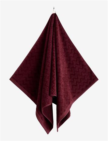 GANT Jacquard Herringbone Towel - DARKENED WINE - One Size