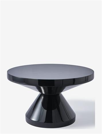 POLSPOTTEN Coffee Table Zig Zag - Black - Ø60X H35CM