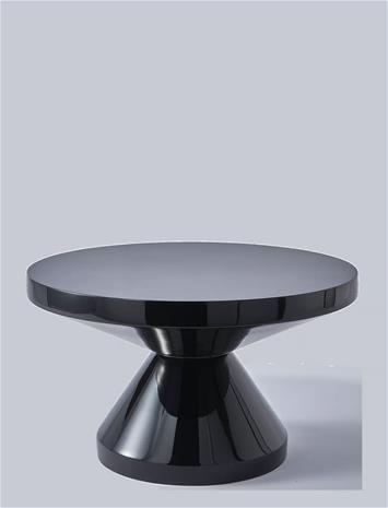 POLSPOTTEN Coffee Table Zig Zag - Black - Ø60X H35CM