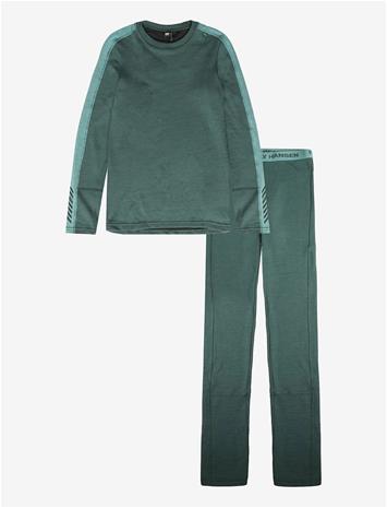 Helly Hansen Lifa Merino Midweight, setti, juniori, vihreä