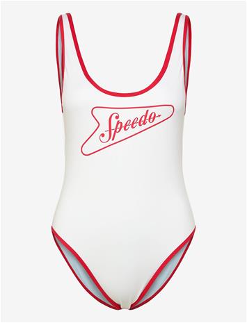 SPEEDO Solid Bound Scoop One Piece - HIGH RISK RED/BRIGHT WHITE - XL – kuva 2/2