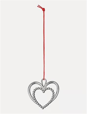 Rosendahl - Helmisydän 6,5 cm hopeoitu