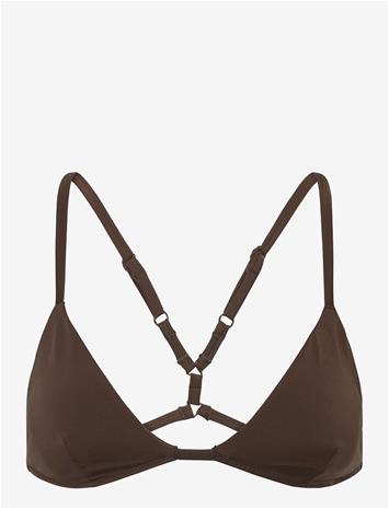 MONKI Crossback Triangle Bikini Top - BROWN DARK - S – kuva 2/2