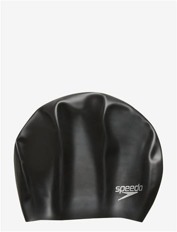 SPEEDO Long Hair Silicone Cap - BLACK - One Size
