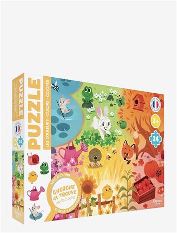 AUZOU Puzzle 24 Pcs - Seek & Find - Colours - MULTI - One Size