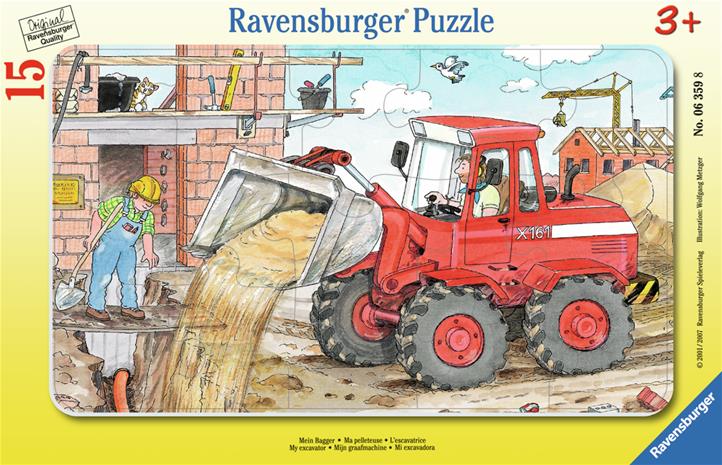 My excavator Lasten palapeli 15 palaa Ravensburger