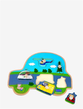 Barbo Toys Pipsa Possu Puinen Nuppipalapeli Ajoneuvot 6