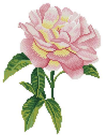 Diamond Dotz Pink Rose with Frame DDK5.069