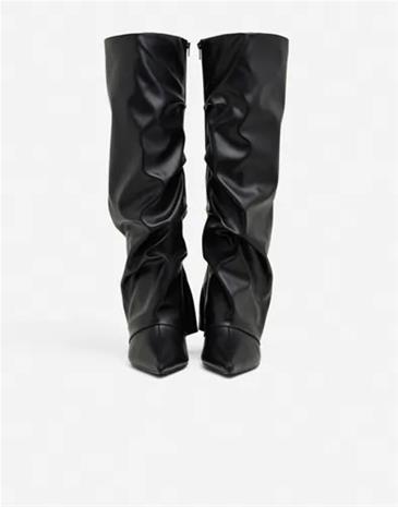 Nelly - Musta - Folded Shaft Noir Boot