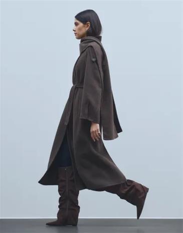 Nelly - Ruskea - Wool Blend Coat
