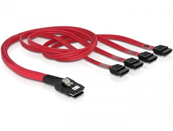 DeLOCK Cable mini SAS 36pin to 4x SATA 83057