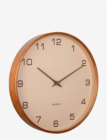KARLSSON Wall Clock Acento Wood Light Grey - SAND BROWN - Ø 40 cm – kuva 2/2
