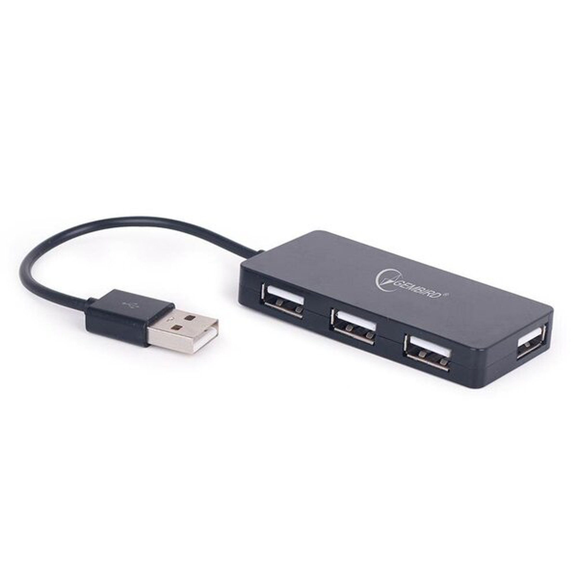 Gembird UHB-U2P4-04 - keskusyksikkö - 4 porttia USB hub - 4 porttia - Musta