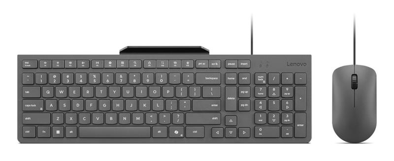 Lenovo GX31R09775 näppäimistö Sisältää hiiren Koti /Toimisto USB Englanti (US) Harmaa