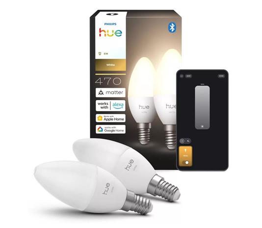 Philips Hue Kynttilälamppu - E14-älylamppu - White - (2 kpl)