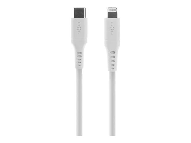 FIXED LIQUID Silikonikaapeli USB-C/Lightning 1.2m Valk.