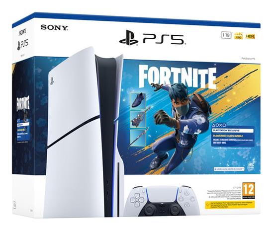 Pelikonsoli Sony Playstation 5 Slim Disc Fortnite Flowering Chaos Bundle
