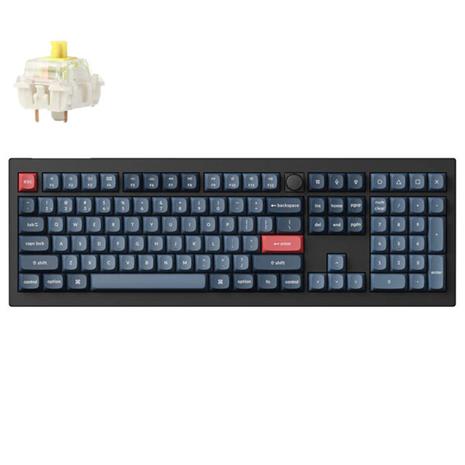 Keychron V6 Max näppäimistö Universaali RF Wireless + Bluetooth Musta, Harmaa V6M-D