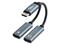 USB-C to USB-C PD and USB-C Female Adapter, Silver 13cm – kuva 3