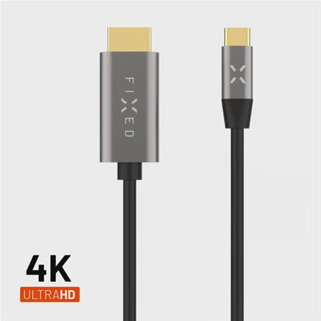 FIXED USB-C to HDMI 4K/60 Hz USB 3.1 Gen2 cable 2m - Black