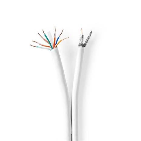 Nedis Coax / CAT6 Combination Cable - bulk aerial/network cable - 50 m
