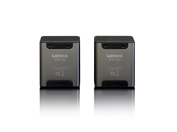 Lenco BTP-200BK - speakers - for portable use - wireless