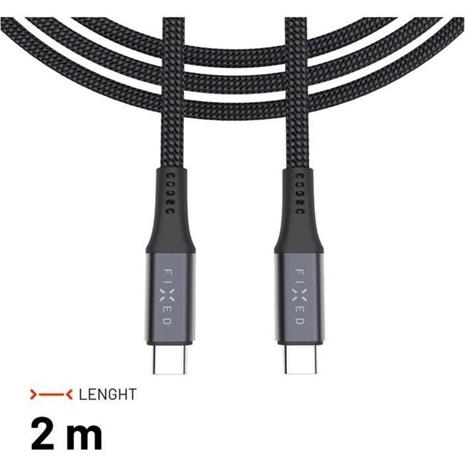 FIXED ARMOR USB 4.0 240W USB-C/C 20Gpbs cable 2m - Grey