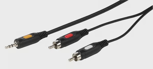 Vivanco Audio Cable 1x3.5mm / 2xRCA 2.5m Black