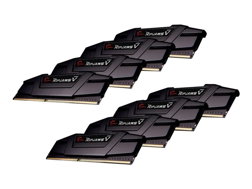G.Skill Ripjaws V F4-3600C18Q2-256GVK, 256 GB, 8 x 32 GB, DDR4, 3600 MHz, 288-pin DIMM
