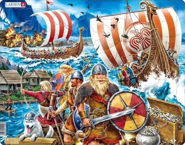 Larsen Puzzles Puzzle Viking Voyage - 65 pieces Maxi (36.5x28.5 cm) Lattia