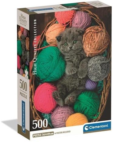 Clementoni Puzzle 500 Pcs CB High Quality Collection Fluffy Kitten