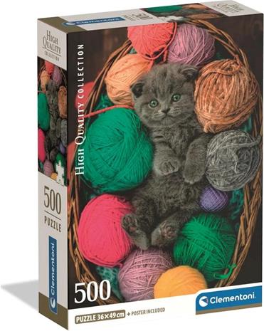 Clementoni Puzzle 500 Pcs CB High Quality Collection Fluffy Kitten