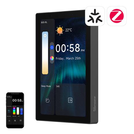 Sonoff Smart Control Panel 120 Matter WiFi/Bluetooth/ZigBee (black)