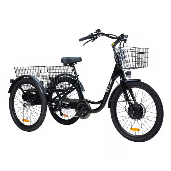Evobike Elegant -sähkökolmipyörä, musta - A - Kuin uusi