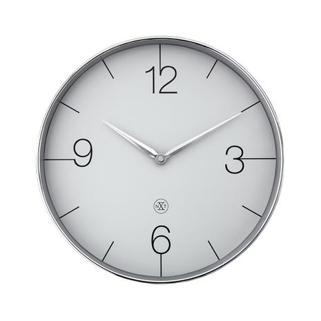NeXtime - Finesse nXt Seinäkello 30,5 cm Kromi/Harmaa