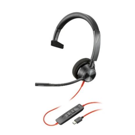 HP Poly Blackwire 3310 Monaural USB-C Headset +USB-C/A Adapter