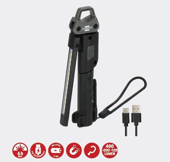 Ladattava Led-työpajavalaisin Usb-c:llä, 400lm