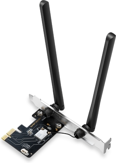Mercusys AXE5400 Tri-band WiFi 6E PCI-E -adapteri ja Bluetooth 5.2 -sovitin