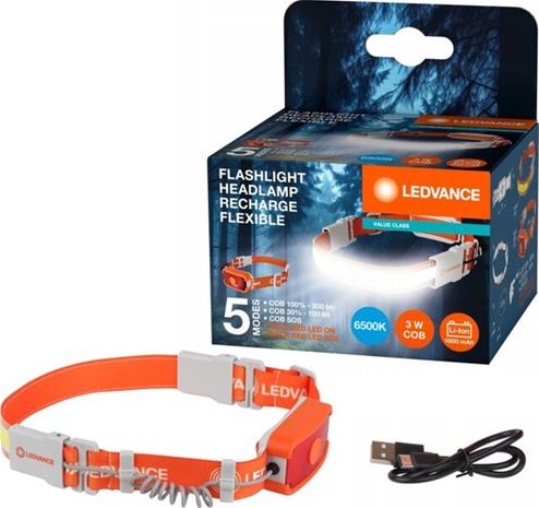 Ledvance - Ladattava LED-ajovalaisin FLASHLIGHT LED/3W/5V 1000mAh