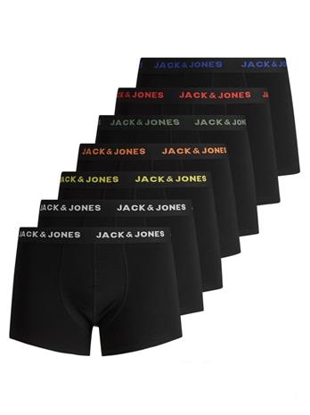Jack & Jones - JACBASIC TRUNKS 7 PACK NOOS - Bokserit - Miehet - Musta