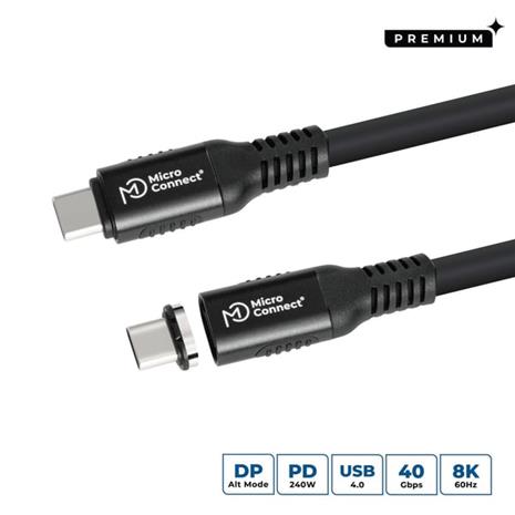Microconnect MC-LS-USB4CC2.0 USB cable USB4 Gen 3x2 2 m USB C 240 W Black