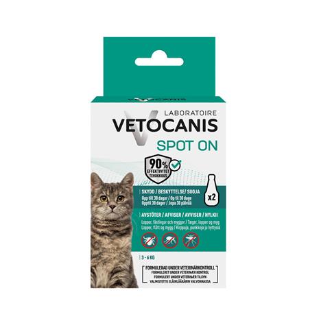 Vetocanis Anti-parasite Spot on Cat 2 x 1,2 ml kissan loiskarkoite – kuva 2/2