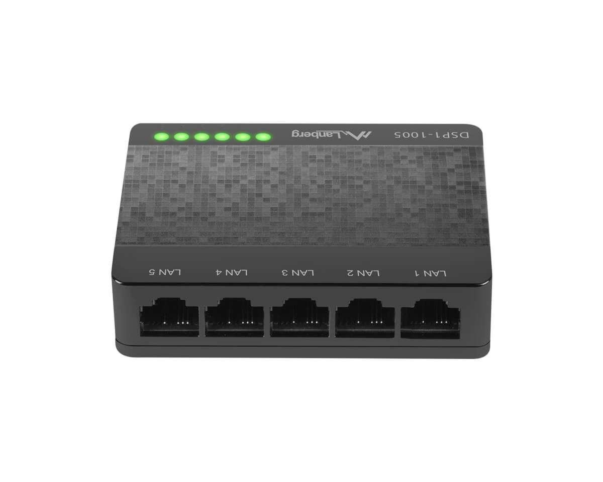 Lanberg DSP1-1005 Verkkokytkin 5-porttinen 100/1000 Mbps